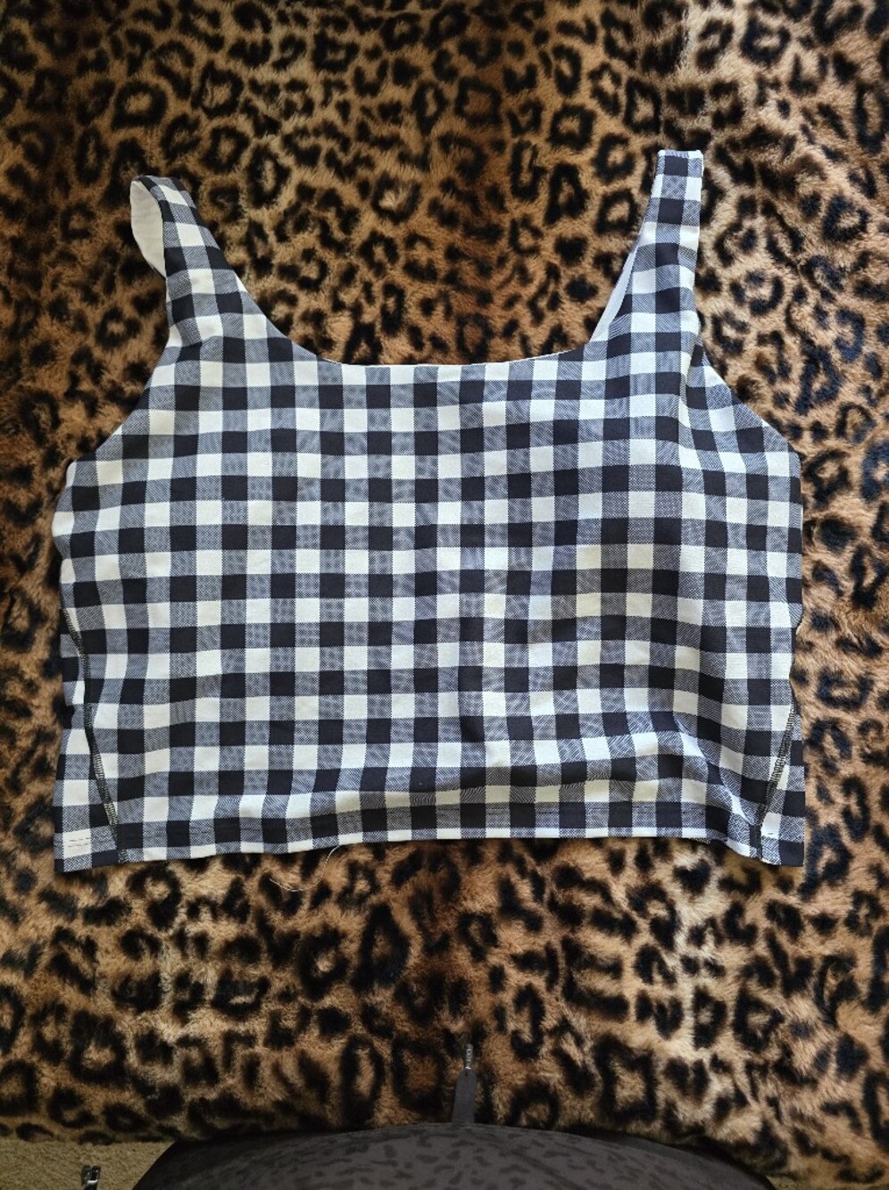 Old Navy Womens Activewear Navy Gingham Bralette Size 2X